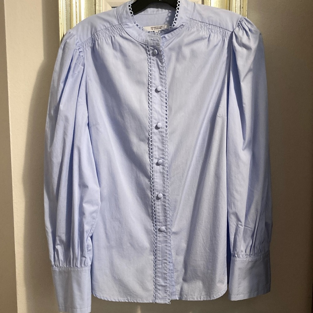 Light Blue Button-Up Blouse